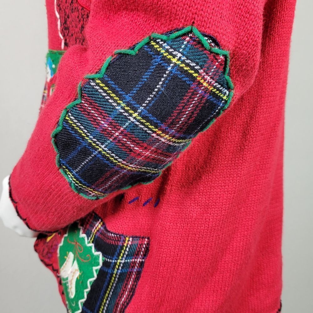 Designers Original Studios Joy Patchwork Snowmen Cardigan - Picture 6 of 12